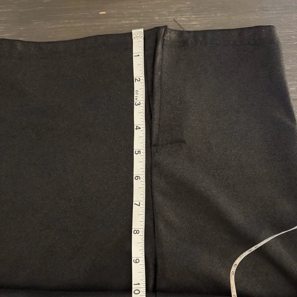 SPANX Faux Leather Black Women's Pencil Skirt Tummy Control Size S Shiny